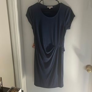 Skies are Blue - Navy Mid-length Short Sleeve Dress - Size S